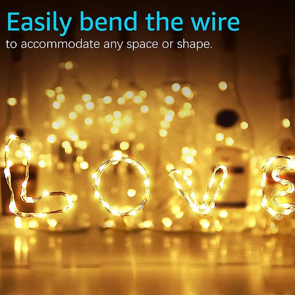 

2m Romantic Star LED String Light Festival Party Flexible Fairy Lamp Bar