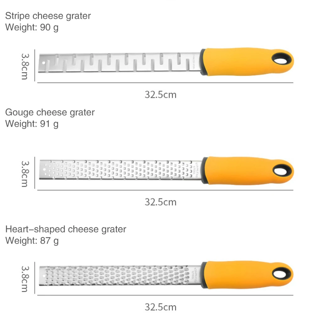 

Multi-function Cheese Grater Lemon Slicer Multifunctional 304 Stainless Steel Cheese Graters Non-slip Handle Muti Shapes