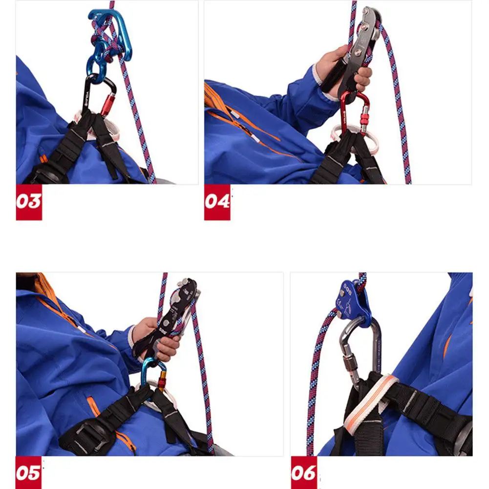 Скалолазание противоскользящая веревка главный замок Рыба Форма Карабин Зажим