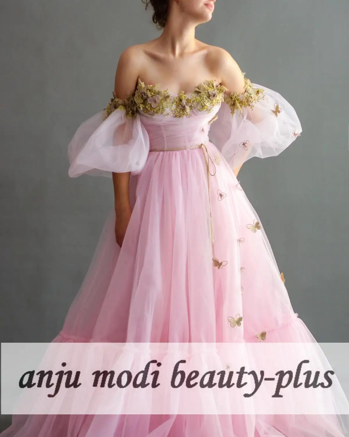 Светильник розовое длинное платье с открытыми плечами для выпускного вечера из