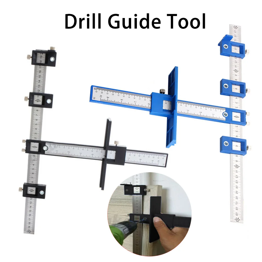 

Drill Guide Punch Locator Woodworking Cabinet Hardware For Jig Drawer Pull Tool High Corrosion Resistance