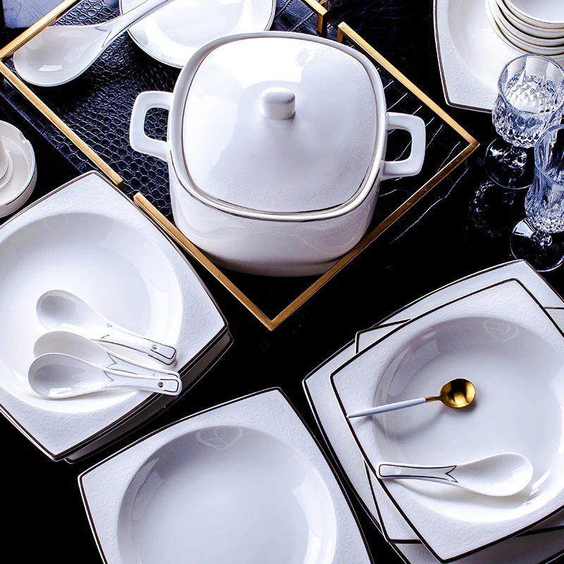 Керамическая посуда в европейском стиле набор из 60 насадок для риса салата лапши