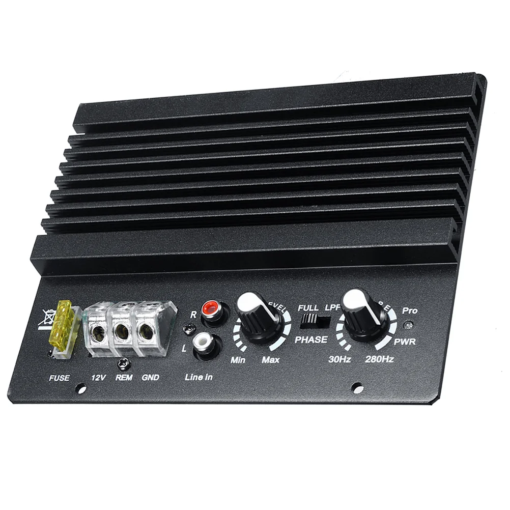 

12 В 600 Вт автомобильная стереосистема, мощность аудио, бас, полный диапазон, динамик, сабвуферный усилитель (черный)