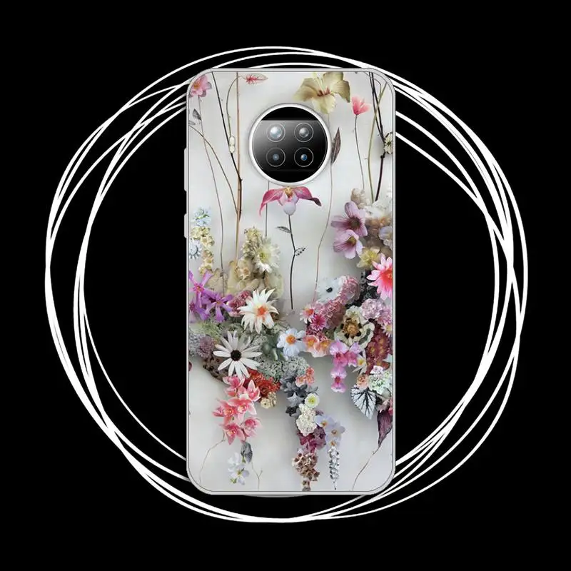 

Colorful Real Dry Flower Phone Case Transparent for Xiaomi mi Redmi note 10 t 8 9 pro lite 11 Samsung S 8 9 10 20 plus ultra