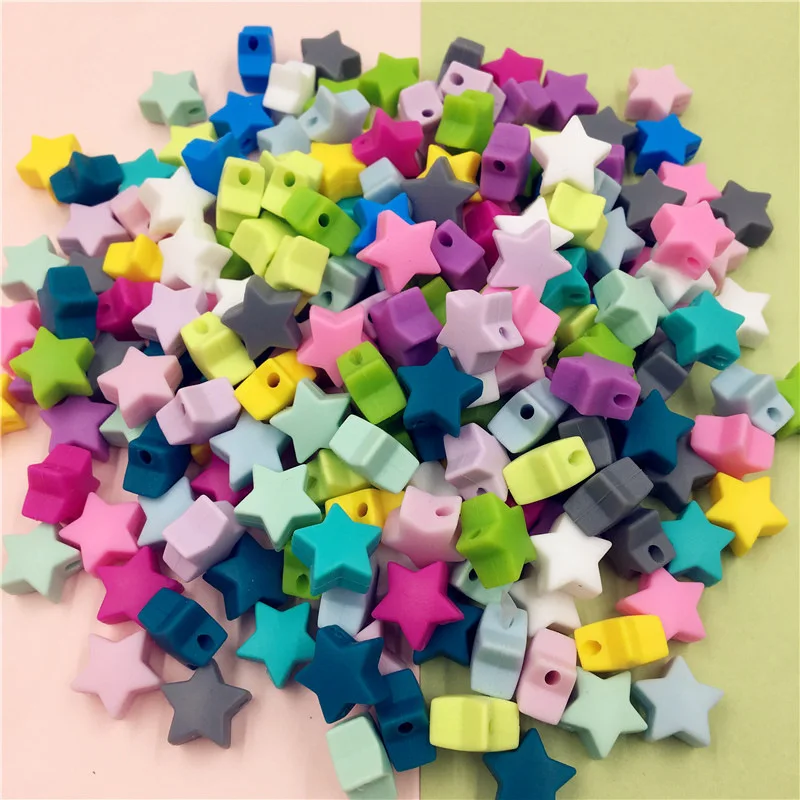 

30 шт./лот 2020 15 мм Звездные бусины для детских игрушек, моляр, бусины «сделай сам», аксессуары для украшения, не содержит Бисфенол А, бусины из ...