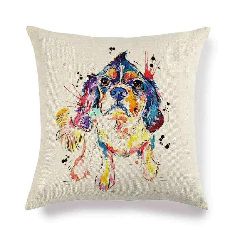 18 45 см* 45 см наволочка рисунок собака лен/хлопок Чехол Подушка Диван и домашняя декоративная Подушка Крышка - Цвет: 18