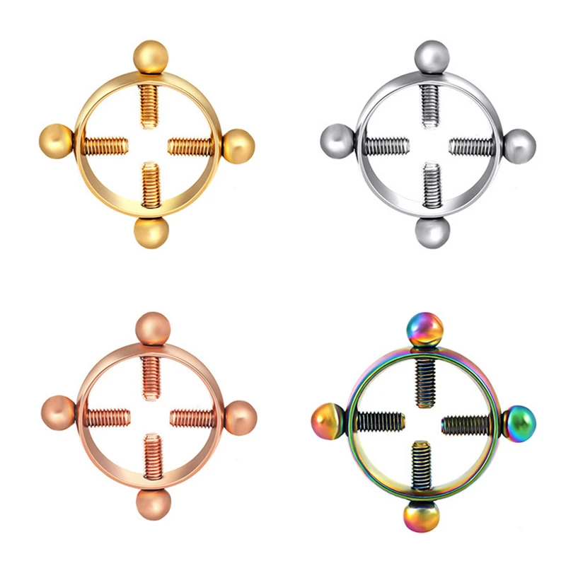 Металлические Регулируемые зажимы для груди сосков Фетиш-пытки металлические