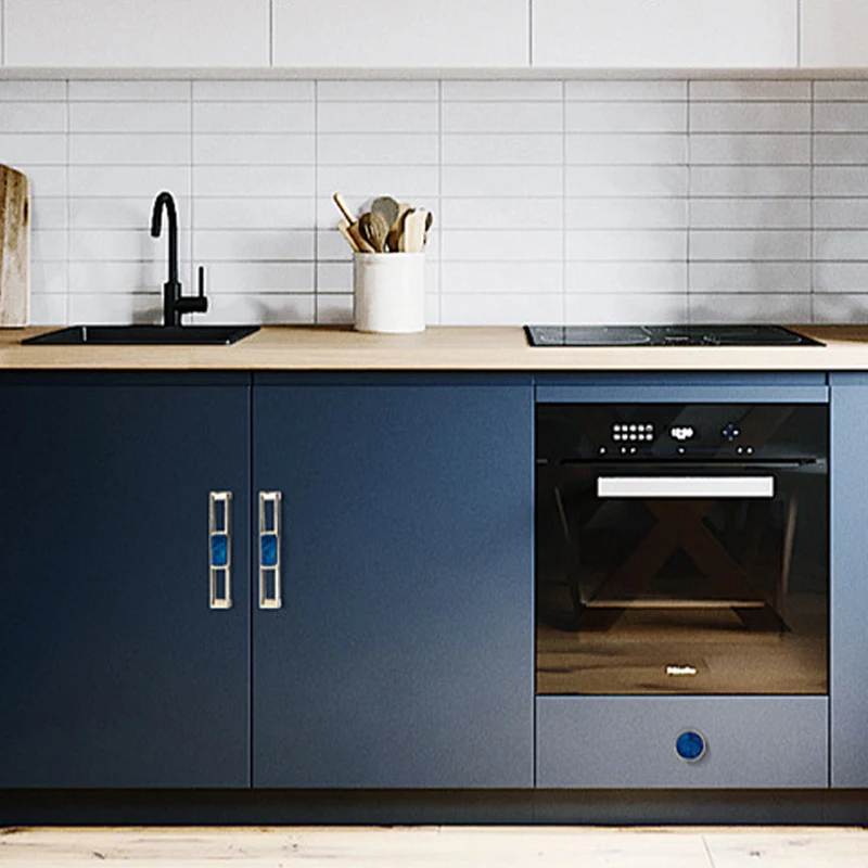 Ручка для шкафа из цинкового сплава цвет черный/зеленый скандинавский мраморный