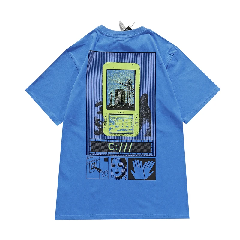 

2021SS CAV EMPT19SS C.E T-shirt Cross Women Face Printed TShirt Cotton Top Tees Tokyo Fashion Streetwear Hip Hop Tshirt