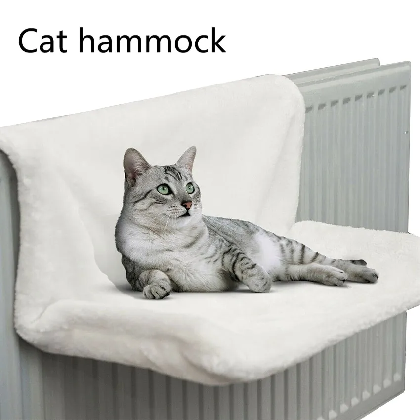 

Pet Cat Bed Hammack Removable Window Sill Pet Kitty Cat Radiator Bed Hanging Perch Seat Lounge Cosy Cat Hammock Mount Pet Seat