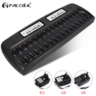 Устройство для быстрой зарядки PALO, 16 ячеек, Внешнее зарядное устройство, 2-жк-дисплей, встроенная защита IC, Интеллектуальное Быстрое Зарядное устройство для никель-металлогидридных аккумуляторов 1,2 в AAAAA
