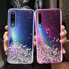 Чехол-накладка для Realme 3, 5, 6, 7 Pro, C2, C3, X50, C11, C12, C15, A52, A5, A9 2020, A92, A92S, прозрачный, с блестками