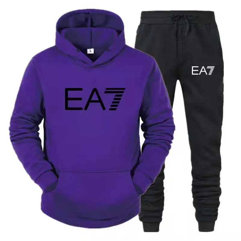 

2021 модный спортивный костюм с длинным рукавом, Женский свитшот с капюшоном и спортивные брюки, комплект из двух предметов, Осень-зима, повсе...