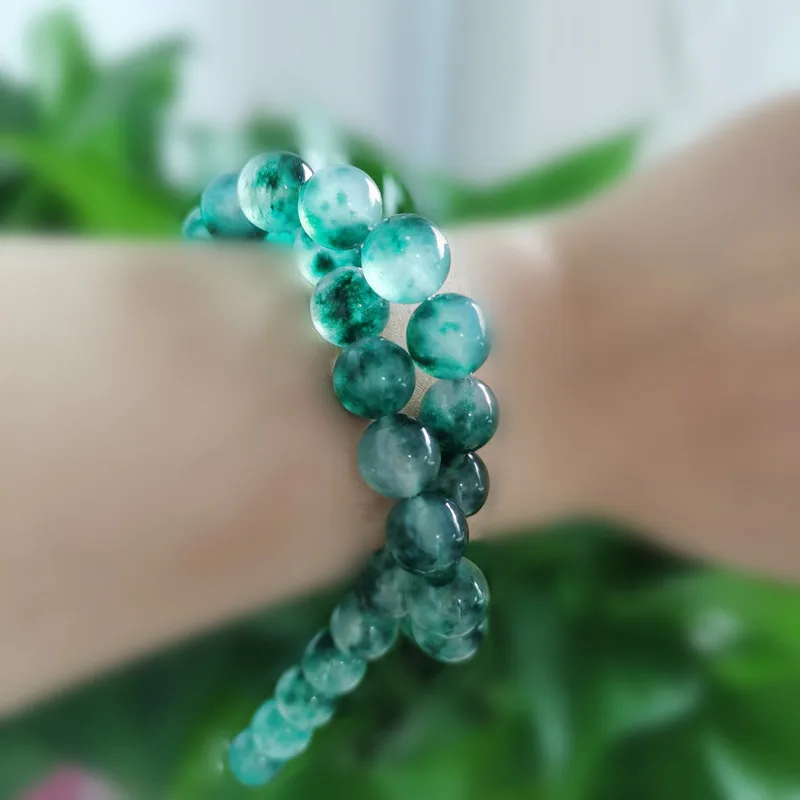 

Green Natural Jades Stone Beads Round Loose Stone Beads For Jewelry Making DIY Bracelet Necklace Pick Size 4/6/8/10mm