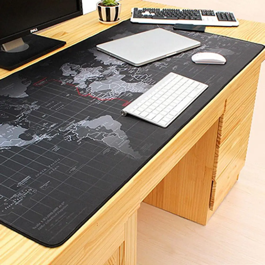 

Extra Large Mouse Pad World Map Mousepad Anti-slip Natural Rubber Gaming Mouse Mat with Locking Edge for Office/Game/Desktop Big