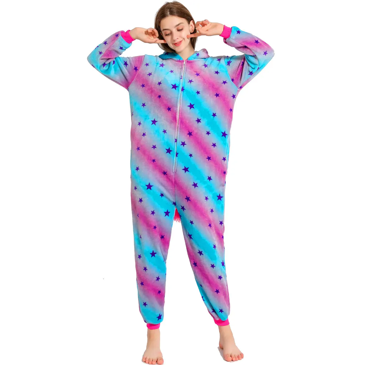 Пижама с единорогом для взрослых единорог комбинезон женщин и мужчин зимняя 2020