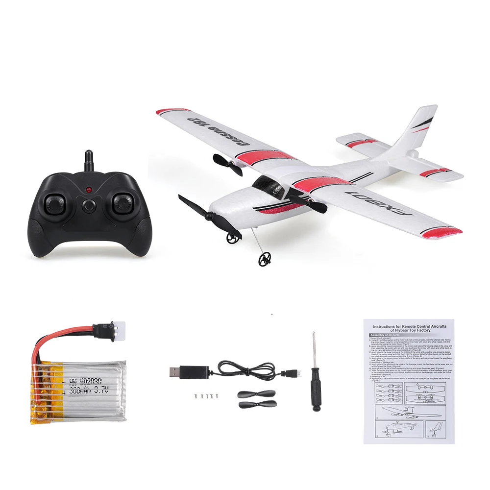 

FX801 RC Plane Cessna 182 2.4GHz 2CH RC Airplane Durable 20 Minutes Flying Time Outdoor RC Aircraft Model Toys for Beginner
