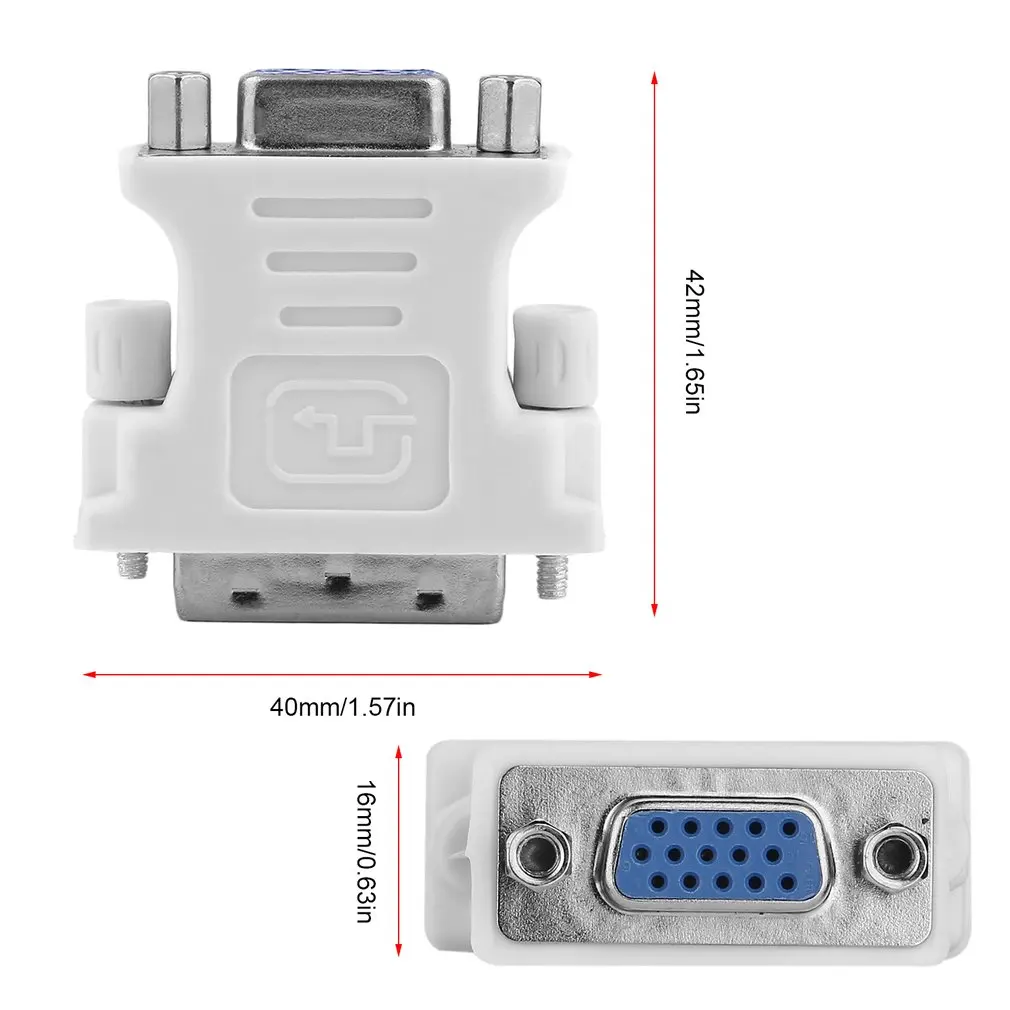 Позолоченный разъем ATI DVI в vga внешний адаптер (A/D) VGA Папа мама с 24 + 5 pin на 15 Pin Новое