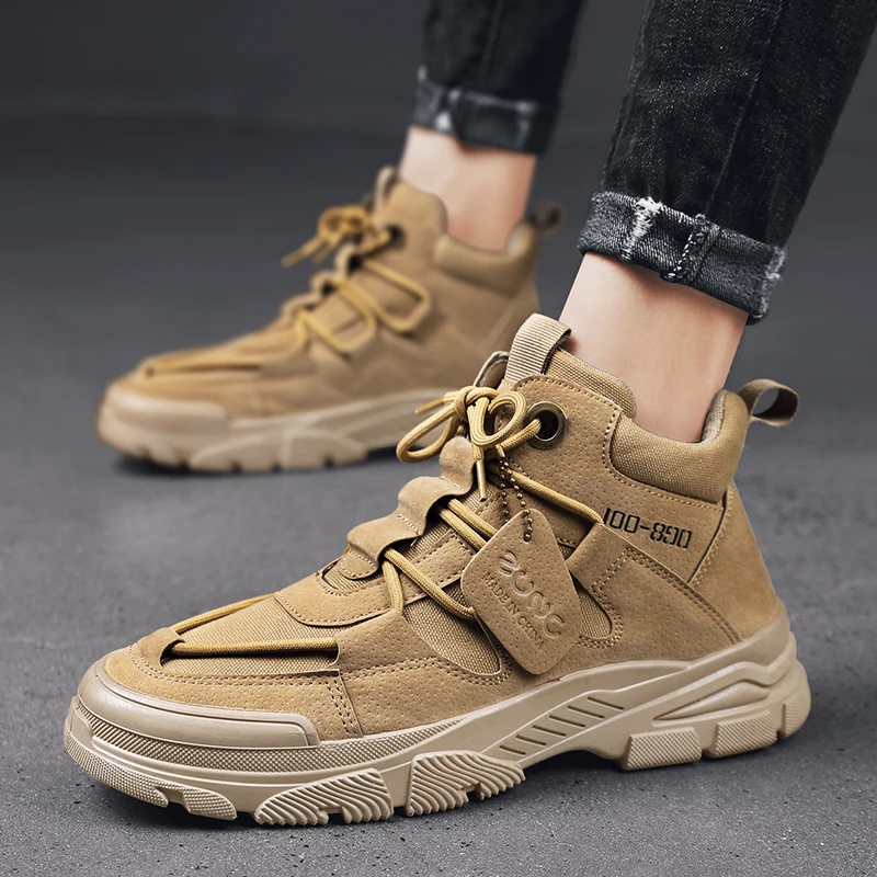 

Мужские массивные повседневные кроссовки с высоким берцем; Мужские модные замшевые кроссовки; Уличная Мужская прогулочная обувь; Мужская о...