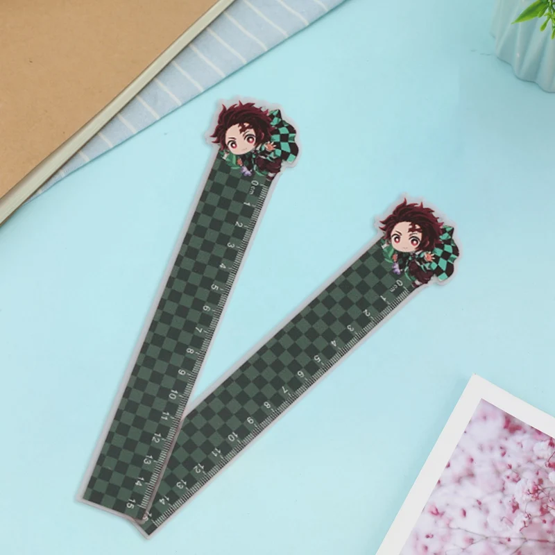 

Anime Demon Slayer Kamado Tanjirou Cosplay Ruler Measuring Scale Students Cartoon Measure Ruler Gift For Kids
