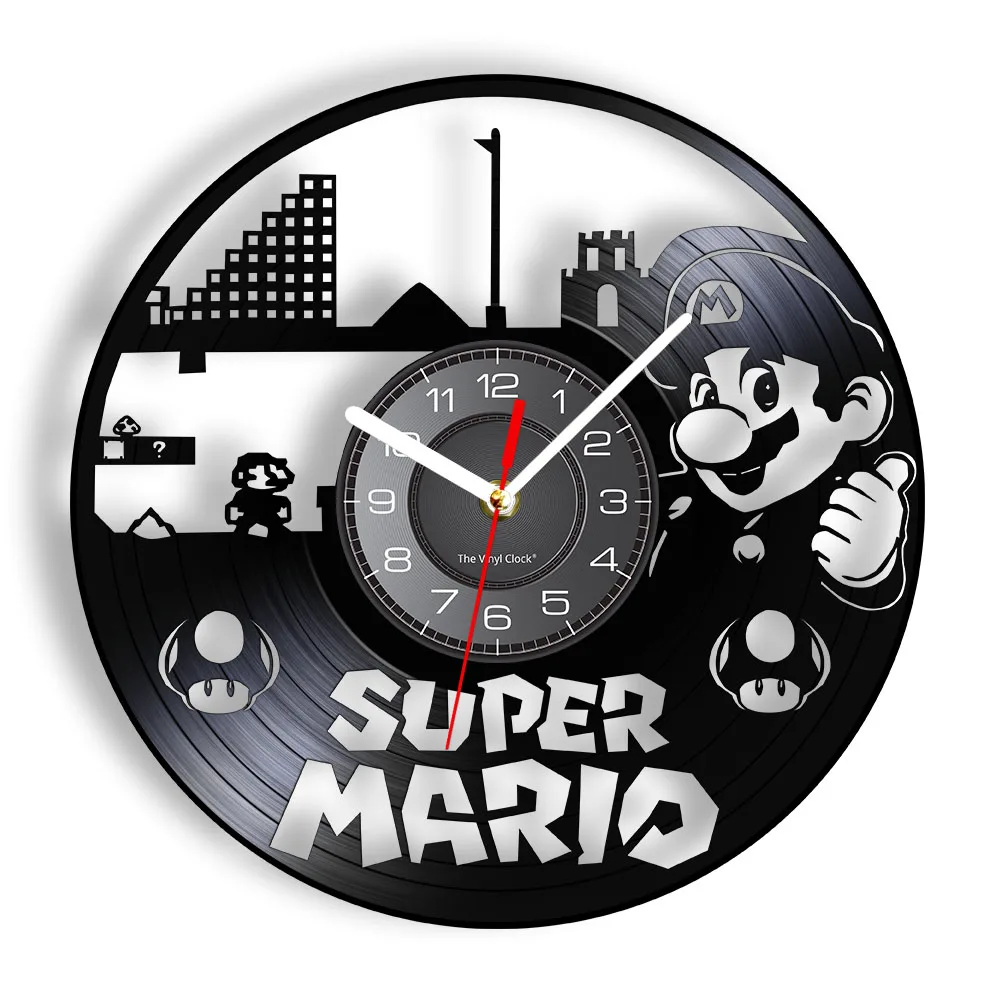 Video Games Inspired Vinyl LP Record Clock Venture For The Princess Game Character Re-purposed Record Clock Wall Hanging Decor