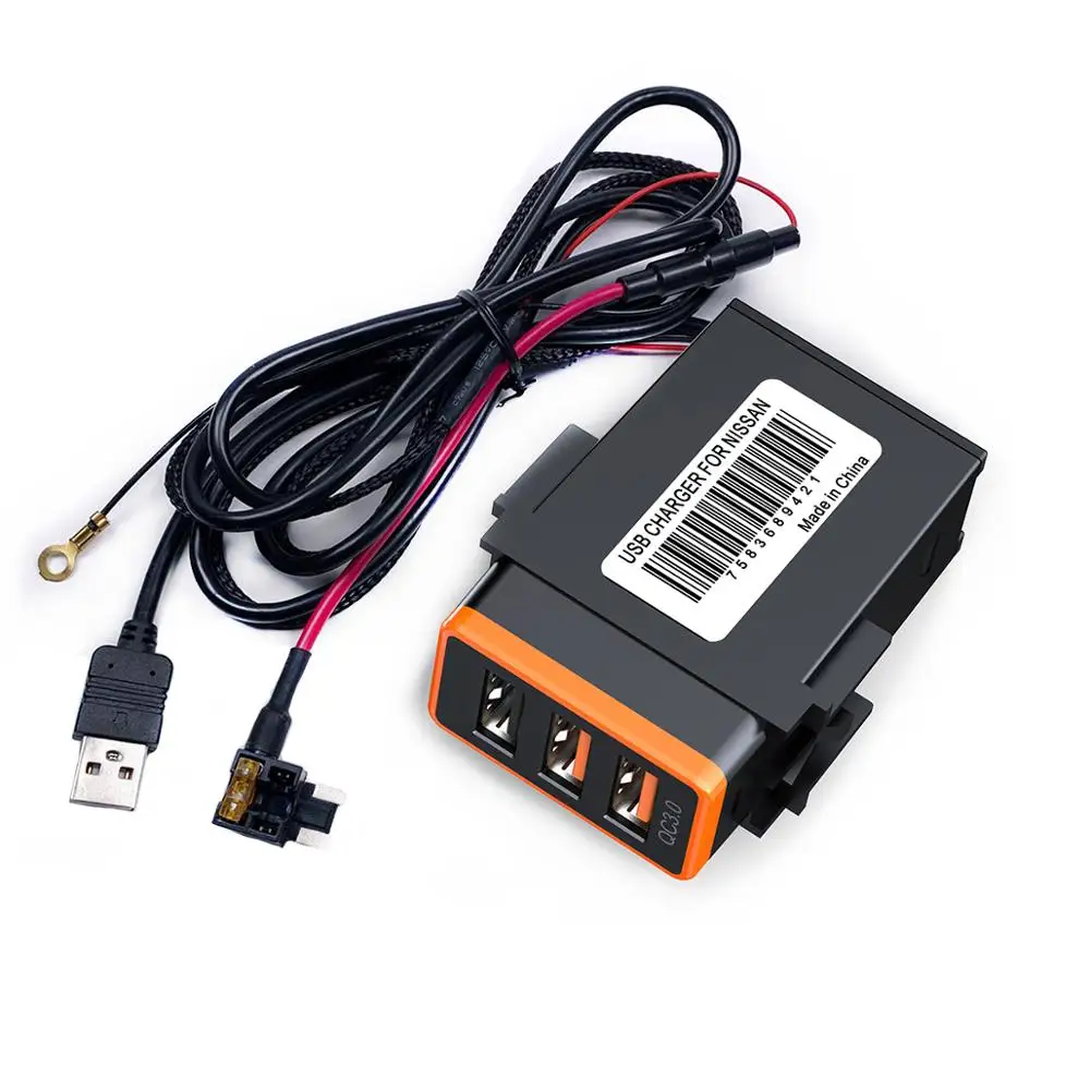 Автомобильное зарядное устройство CHELINK 12 В QC3.0 3USB светодиодный вольтметр адаптер