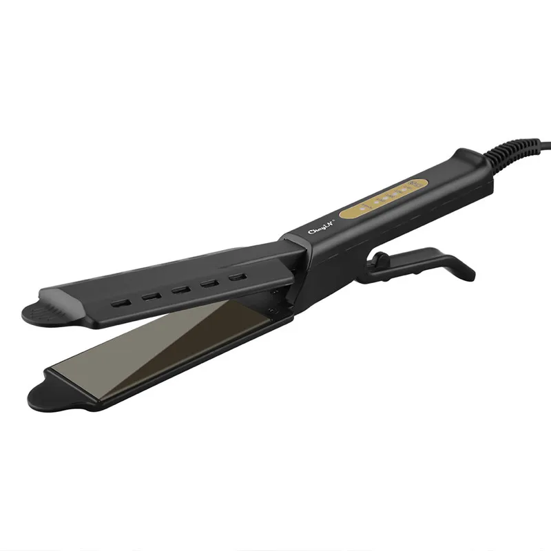 

Titanium Alloy Heating Plate Flat Iron Hair Straightener Electric Straightening Iron Four-Gear Temperature Adjustable Curling