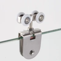 shower room sliding glass wooden door pulley furniture hanging track wheel bathroom window roller hardware part