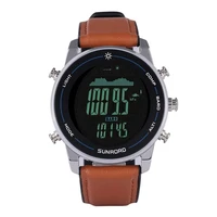 sunroad digital watch mens 100m waterproof barometer altimeter thermometer stopwatch sport wristwatch for men relogio masculino