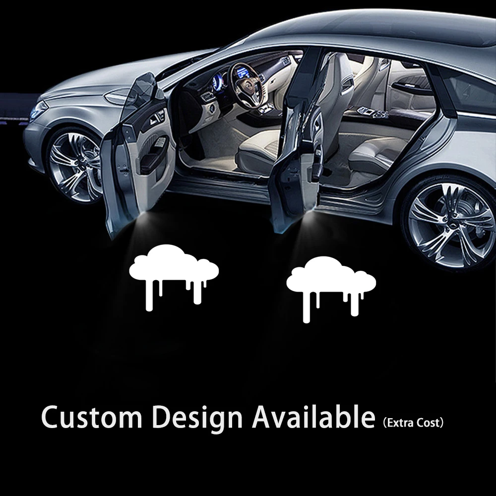 

Afarnova Customized Rainning Cloud Logo Car LED Laser Projector Ghost Shadow Light Door Welcome Courtesy Step Lamp fits BMW