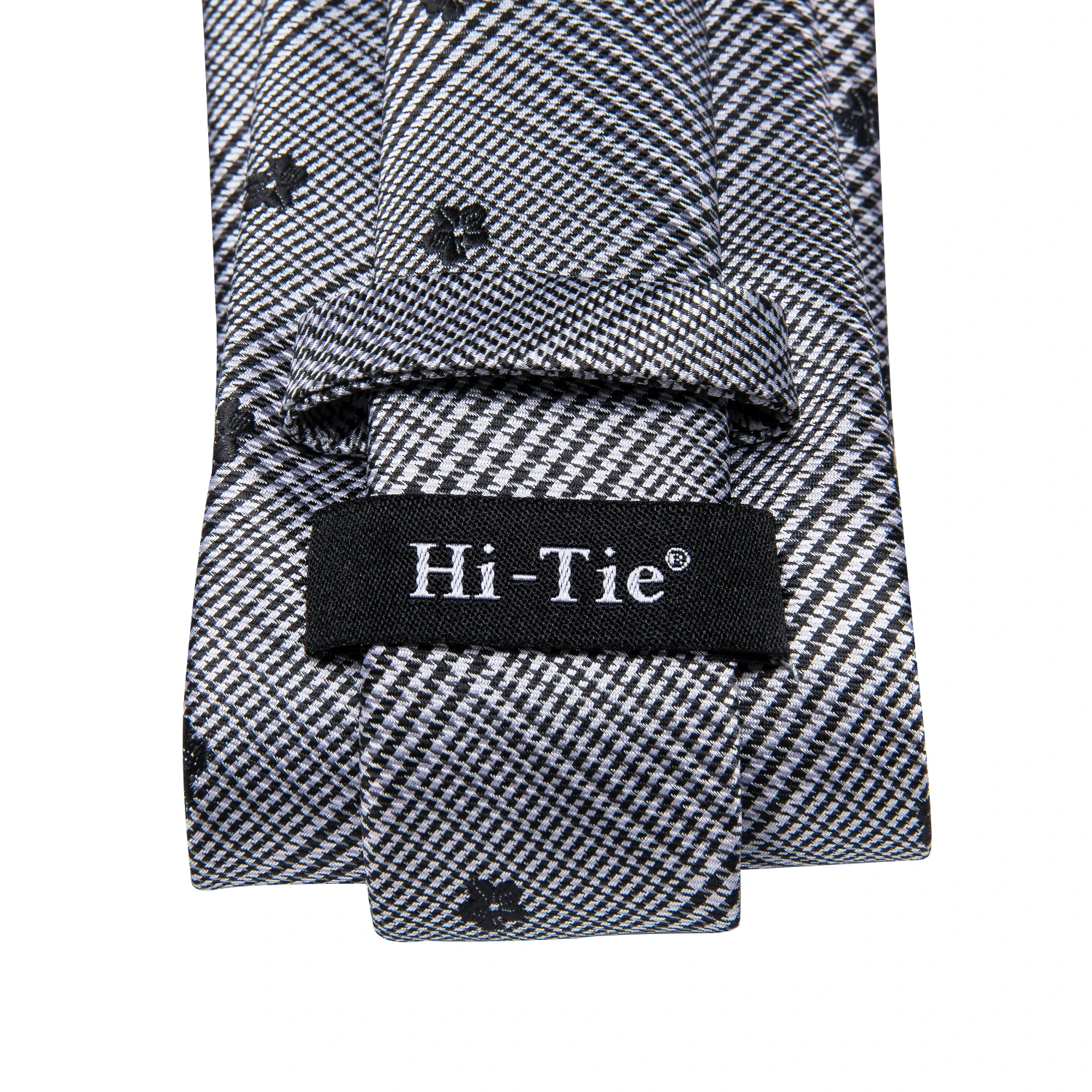 Модный мужской галстук черный белый Шелковый Цветочный жаккардовый тканый