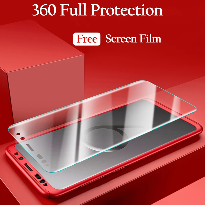 360 Full Protection Case For Samsung Galaxy S7 S7edge S8 S9 Plus Note 8 Slim Hard Shockproof Back Cover With Screen Film |