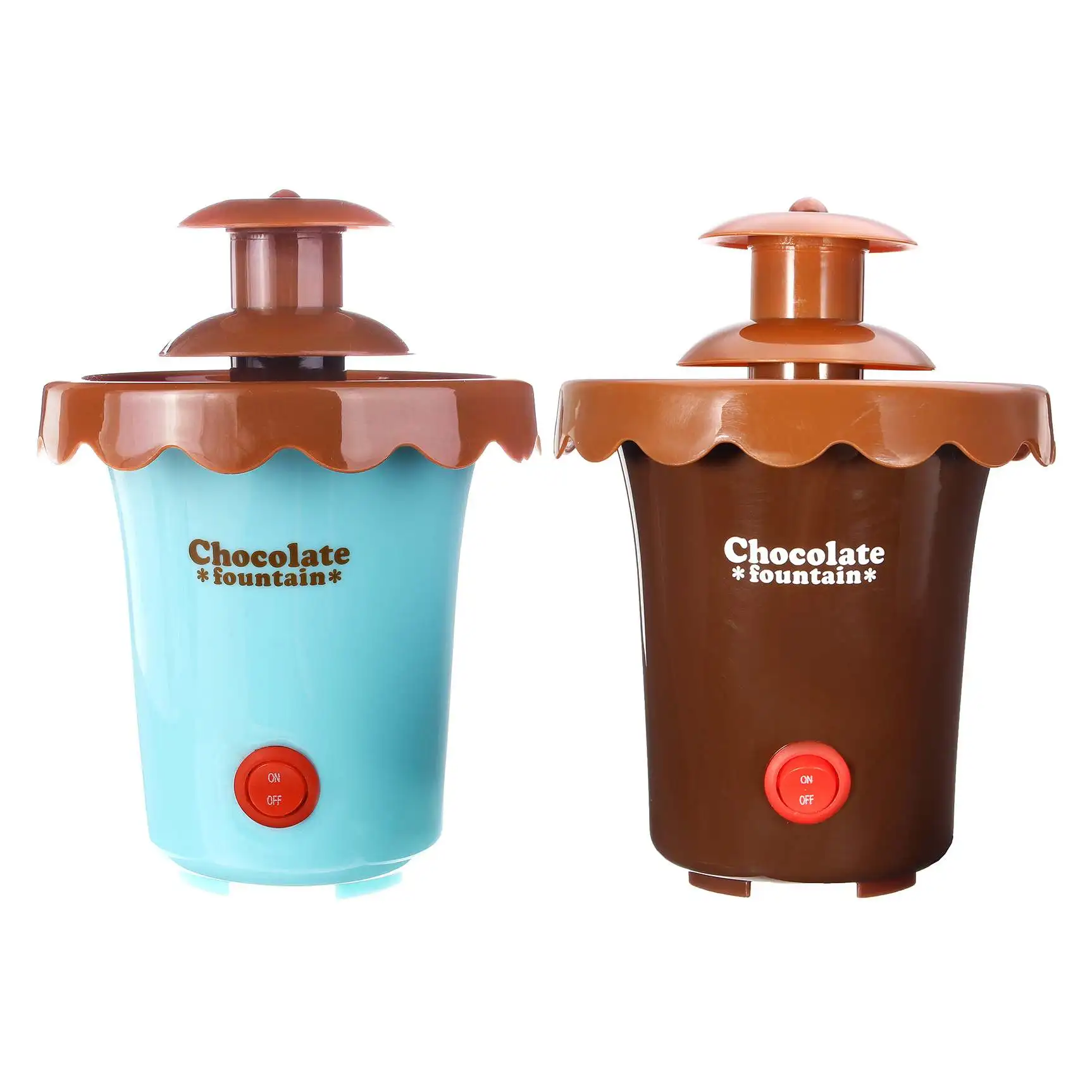 

2 Tiers Mini Chocolate Fondue Maker Fountain Party Waterfall Melting Machine for Fruits Marshmallows Cookies Cake Wedding Party