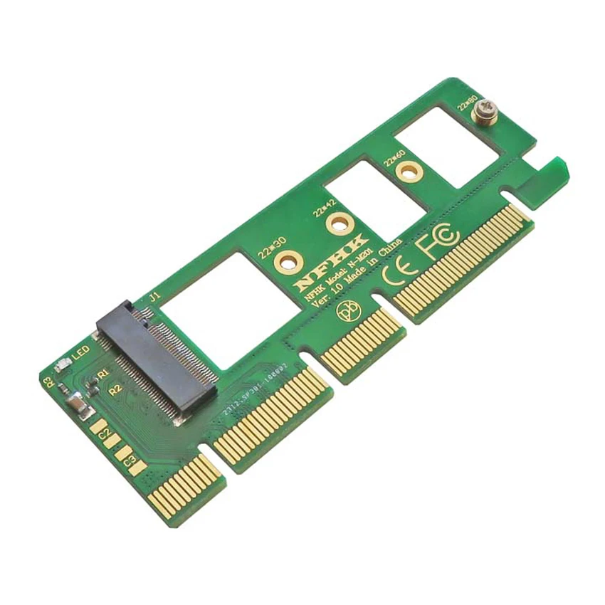 nvme m 2 ngff ssd к pci e pci express 30 16x x4 адаптер райзер ка