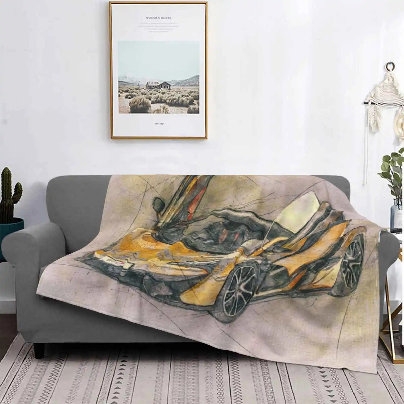 

Mclaren-manta de franela para el hogar, cobija de franela para el hogar, modelo de coche, aislado, 570S, 570