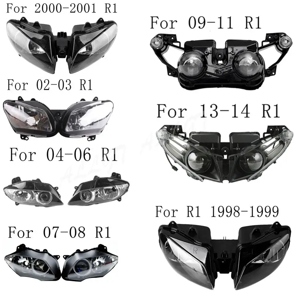 Передняя фара в сборе для мотоцикла Yamaha R1 1998 2003 2004 2005 2006 2007 2008 2009 2010 2011 2012 2013 2014| |