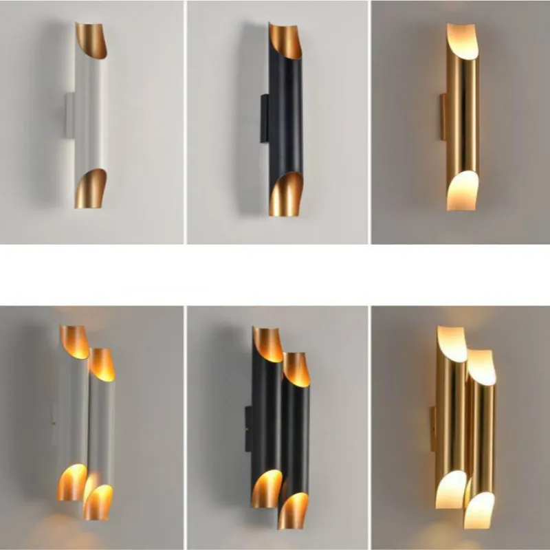 Современная наклонная алюминиевая настенная лампа комнатный светодиодный