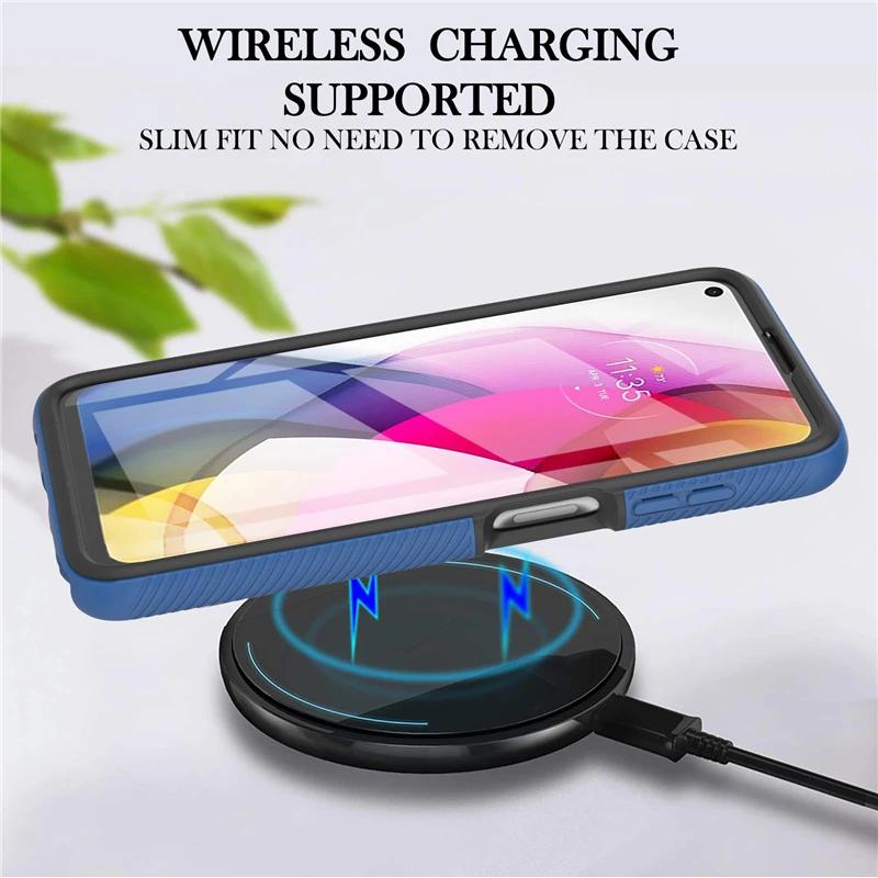 

360 Full Protective Phone Case For Motorola Moto G Stylus 2021 One 5G Ace E7 Plus Shockproof Cover Case 3 in 1 Screen Glass Film