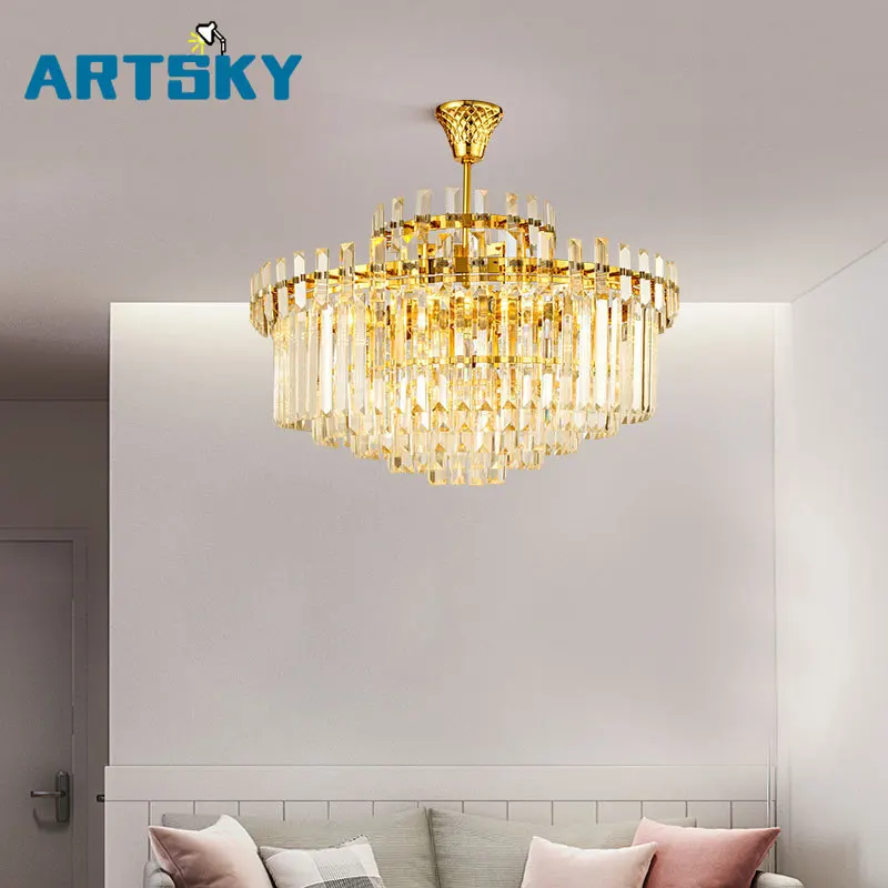Новый осветительный элемент большая люстра Хрустальные люстры светодиодные AC110V