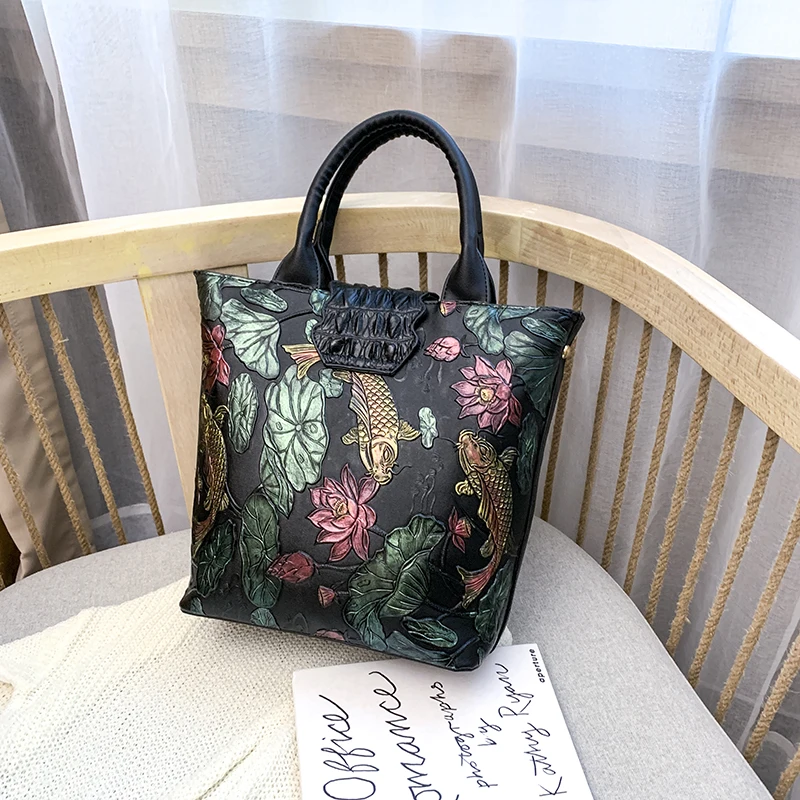 Gykaeo Роскошные сумочки женские сумки дизайнерская модная сумка-тоут с цветочным