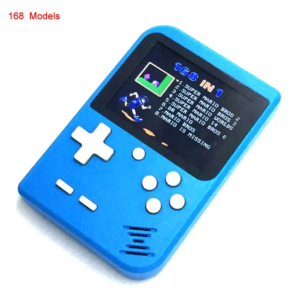 Blue 168 Встроенный 400 игр ручной Ретро игровой консоли мини TFT экран USB зарядка портативная Ретро портативная игровая консоль - Цвет: Blue 168