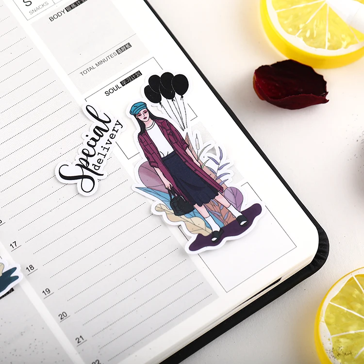 Современные стикеры для девушек 24 шт. Стикеры скрапбукинга декоративные