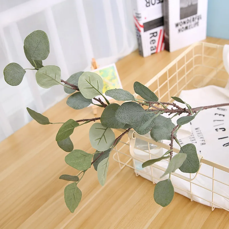 

High-End Artificial Flowers Artificial Money Leaves Eucalyptus Leaves Green Plants Home Decoration Fall Decor