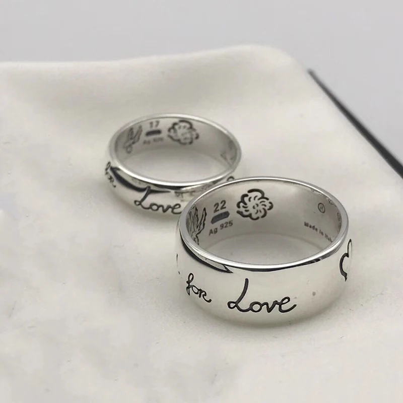 Кольцо из серебра s925 пробы с надписью оригинальным логотипом|Кольца| |