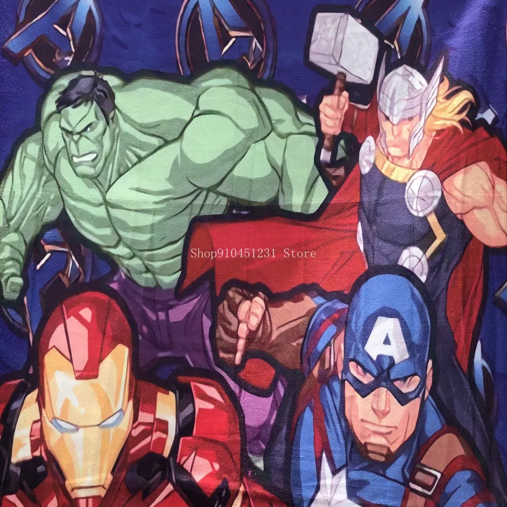 Банное полотенце мстители Халк Тор мультяшный рисунок дети мальчики взрослые