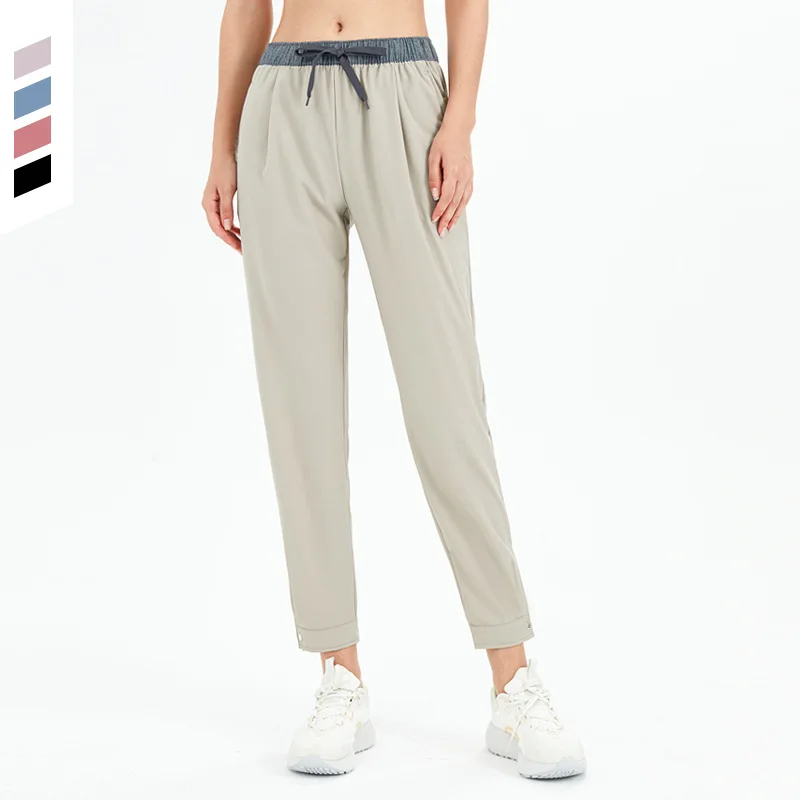 

Спортивные брюки Ydk17 женские свободные с завязкой на щиколотке, повседневные быстросохнущие штаны для бега и фитнеса