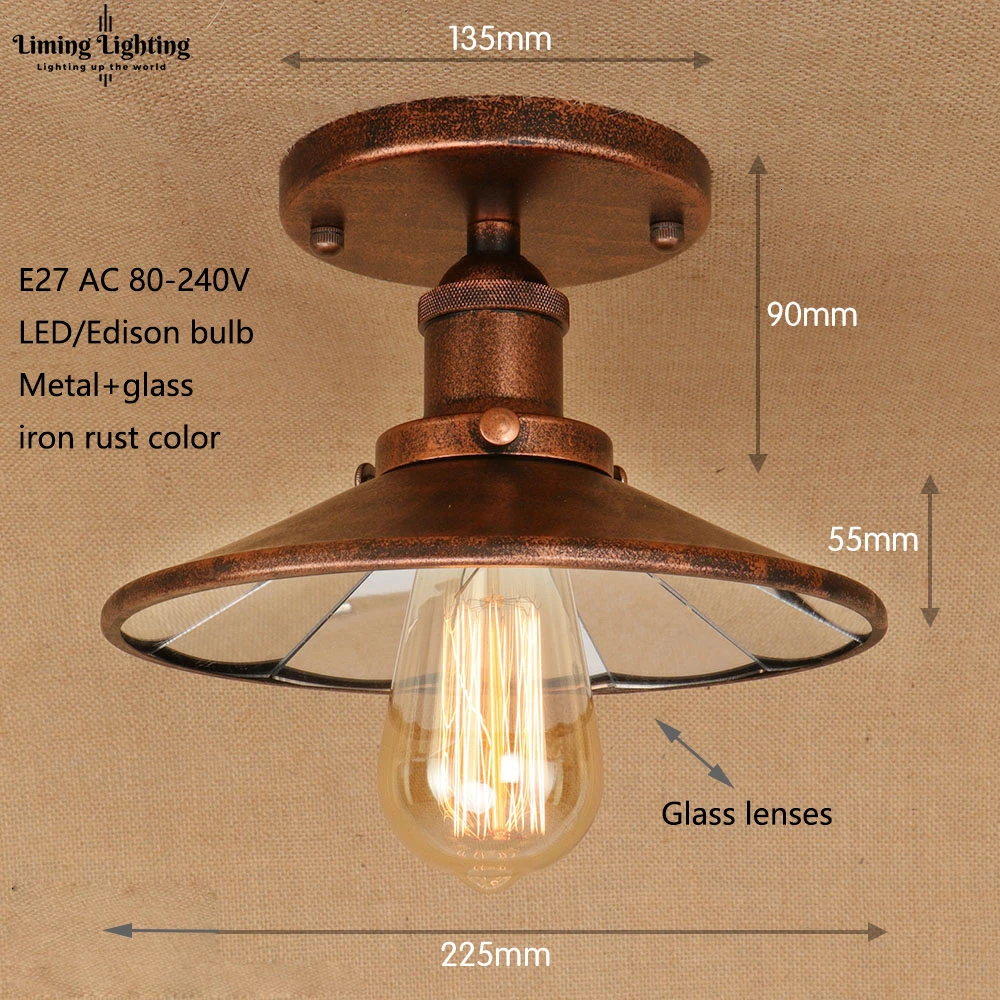 Лофт винтажные потолочные светильники Lamparas De Techo Lustre Luminaria Abajur комнатная потолочная лампа освещение Промышленное освещение для гостиной