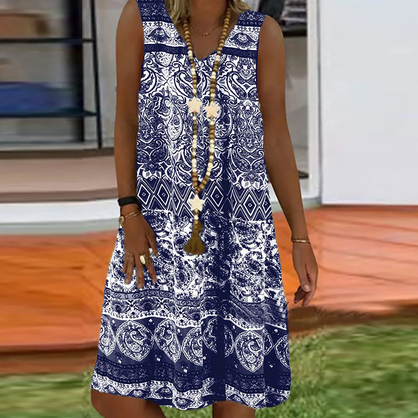 

Женское платье в винтажном стиле размера плюс модное платье для женщин Летнее Повседневное платье для девочек до колена, Длина платье Элега...