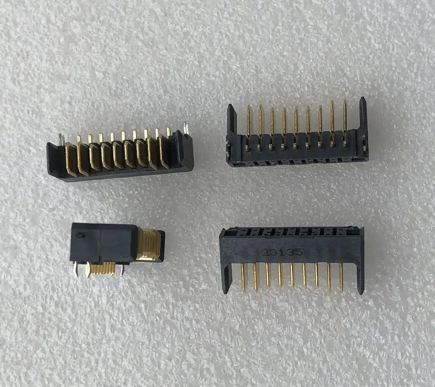 (2 шт.) позолоченный штекер интерфейса зарядки для ноутбука 9 контактный штырь на