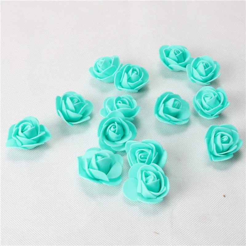 

500pcs Multicolor 2.5cm Mini PE Foam Rose Head Artificial Flowers DIY Handmade Wedding Home Decoration Festival Party Supplies